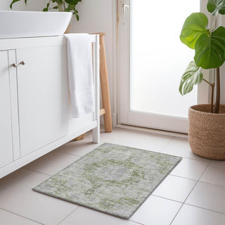 Piper Looms Chantille Global ACN1238 Olive Machine Washable Area Rug Scatter Lifestyle Image Feature