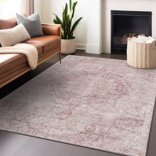 Piper Looms Chantille Global ACN1238 Pink Machine Washable Area Rug Lifestyle Image Feature