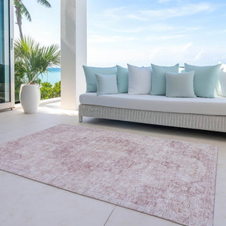 Piper Looms Chantille Global ACN1238 Pink Machine Washable Area Rug Outdoor Lifestyle Image Feature