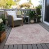 Piper Looms Chantille Global ACN1238 Pink Machine Washable Area Rug Outdoor Lifestyle Image Feature
