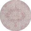 Piper Looms Chantille Global ACN1238 Pink Machine Washable Area Rug Round Main Image
