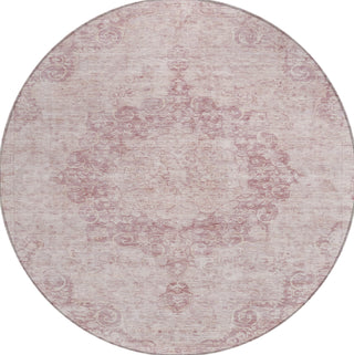 Piper Looms Chantille Global ACN1238 Pink Machine Washable Area Rug Round Main Image