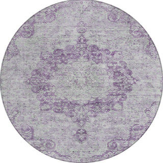 Piper Looms Chantille Global ACN1238 Purple Machine Washable Area Rug Round Main Image