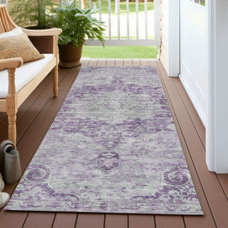Piper Looms Chantille Global ACN1238 Purple Machine Washable Area Rug Runner Outdoor Lifestyle Image Feature