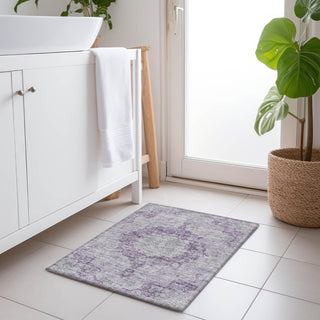 Piper Looms Chantille Global ACN1238 Purple Machine Washable Area Rug Scatter Lifestyle Image Feature