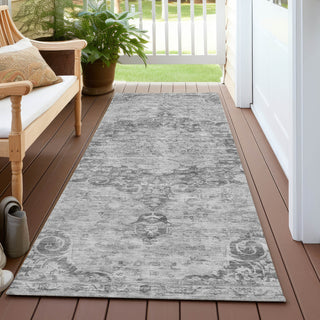 Piper Looms Chantille Global ACN1238 Silver Machine Washable Area Rug Runner Outdoor Lifestyle Image Feature