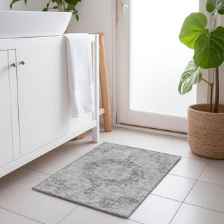 Piper Looms Chantille Global ACN1238 Silver Machine Washable Area Rug Scatter Lifestyle Image Feature