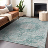 Piper Looms Chantille Global ACN1238 Teal Machine Washable Area Rug Lifestyle Image Feature