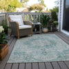 Piper Looms Chantille Global ACN1238 Teal Machine Washable Area Rug Outdoor Lifestyle Image Feature