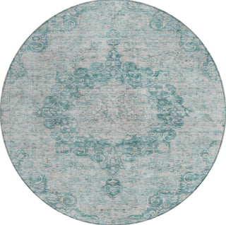 Piper Looms Chantille Global ACN1238 Teal Machine Washable Area Rug Round Main Image