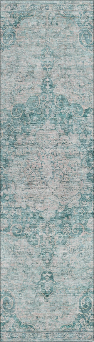 Piper Looms Chantille Global ACN1238 Teal Machine Washable Area Rug Runner Main Image