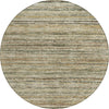 Piper Looms Chantille Stripes ACN1239 Beige Machine Washable Area Rug Round Main Image
