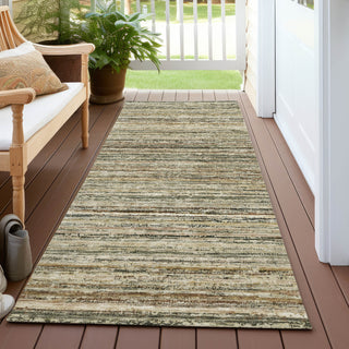 Piper Looms Chantille Stripes ACN1239 Beige Machine Washable Area Rug Runner Outdoor Lifestyle Image Feature