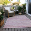 Piper Looms Chantille Stripes ACN1239 Mauve Machine Washable Area Rug Outdoor Lifestyle Image Feature