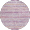 Piper Looms Chantille Stripes ACN1239 Mauve Machine Washable Area Rug Round Main Image