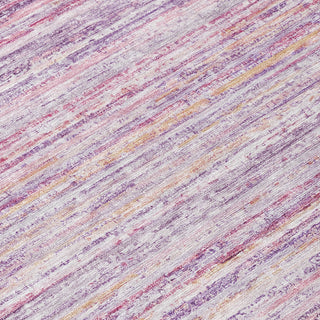 Piper Looms Chantille Stripes ACN1239 Mauve Machine Washable Area Rug Swatch Image
