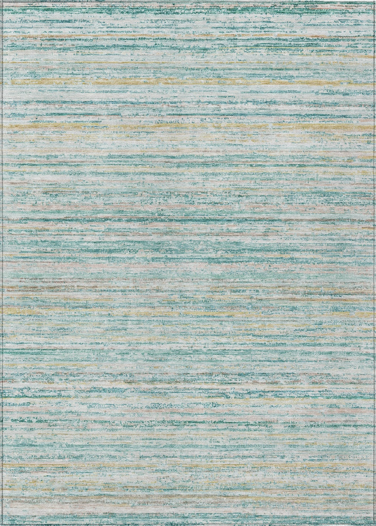 Piper Looms Chantille Stripes ACN1239 Teal Machine Washable Area Rug main image