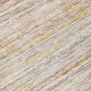 Piper Looms Chantille Stripes ACN1239 Terracotta Machine Washable Area Rug Swatch Image