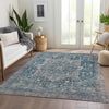 Piper Looms Chantille Medallion ACN1240 Blue Machine Washable Area Rug Lifestyle Image Feature