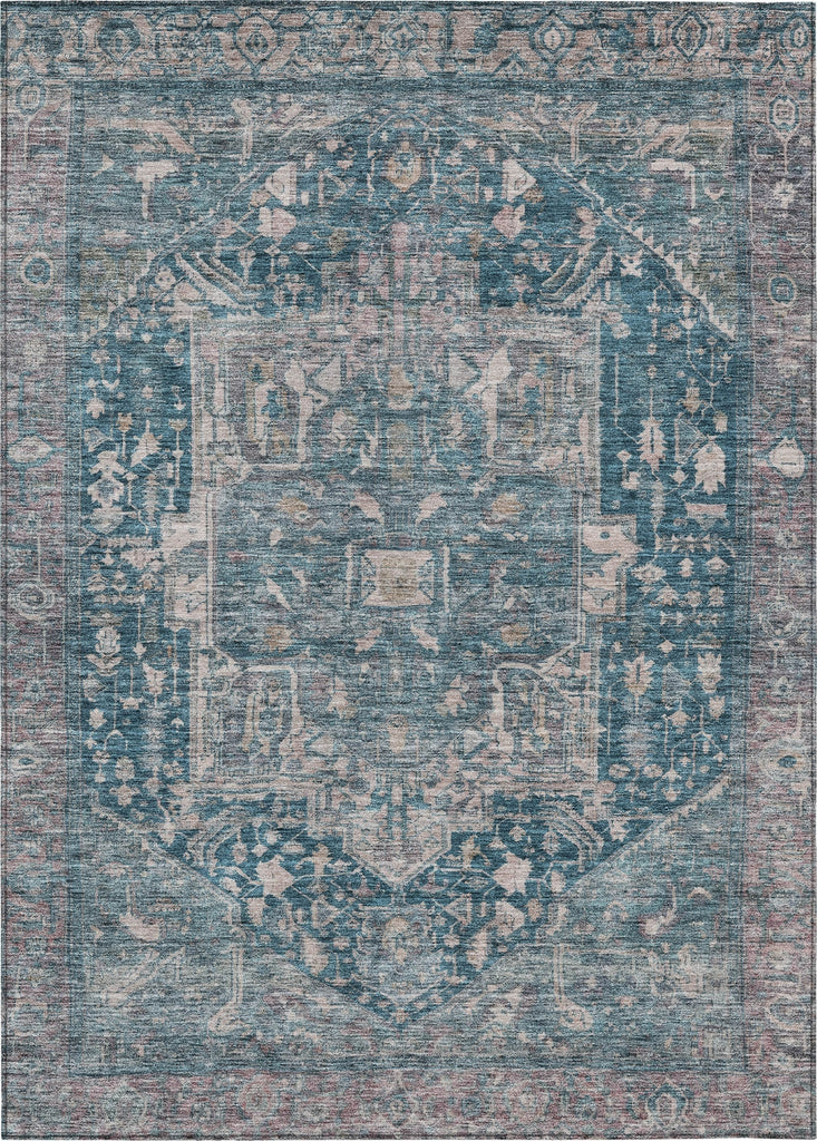 Piper Looms Chantille Medallion ACN1240 Blue Machine Washable Area Rug main image