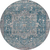 Piper Looms Chantille Medallion ACN1240 Blue Machine Washable Area Rug Round Main Image
