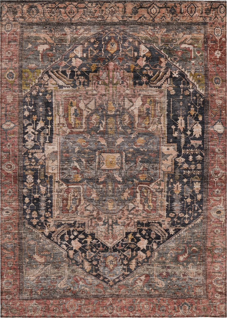 Piper Looms Chantille Medallion ACN1240 Charcoal Machine Washable Area Rug main image