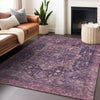 Piper Looms Chantille Medallion ACN1240 Eggplant Machine Washable Area Rug Lifestyle Image Feature