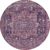 Piper Looms Chantille Medallion ACN1240 Eggplant Machine Washable Area Rug Round Main Image