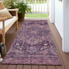 Piper Looms Chantille Medallion ACN1240 Eggplant Machine Washable Area Rug Runner Outdoor Lifestyle Image Feature
