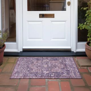 Piper Looms Chantille Medallion ACN1240 Eggplant Machine Washable Area Rug Scatter Outdoor Lifestyle Image Feature