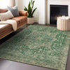 Piper Looms Chantille Medallion ACN1240 Emerald Machine Washable Area Rug Lifestyle Image Feature