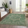 Piper Looms Chantille Medallion ACN1240 Emerald Machine Washable Area Rug Lifestyle Image Feature