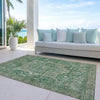 Piper Looms Chantille Medallion ACN1240 Emerald Machine Washable Area Rug Outdoor Lifestyle Image Feature