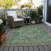 Piper Looms Chantille Medallion ACN1240 Emerald Machine Washable Area Rug Outdoor Lifestyle Image Feature