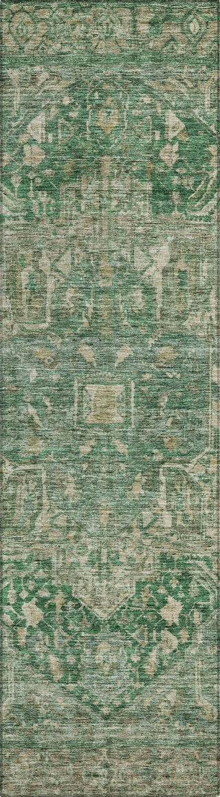 Piper Looms Chantille Medallion ACN1240 Emerald Machine Washable Area Rug Runner Main Image