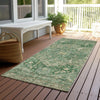 Piper Looms Chantille Medallion ACN1240 Emerald Machine Washable Area Rug Runner Outdoor Lifestyle Image Feature