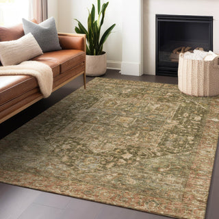 Piper Looms Chantille Medallion ACN1240 Fern Machine Washable Area Rug Lifestyle Image Feature