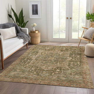 Piper Looms Chantille Medallion ACN1240 Fern Machine Washable Area Rug Lifestyle Image Feature