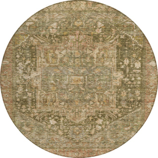 Piper Looms Chantille Medallion ACN1240 Fern Machine Washable Area Rug Round Main Image