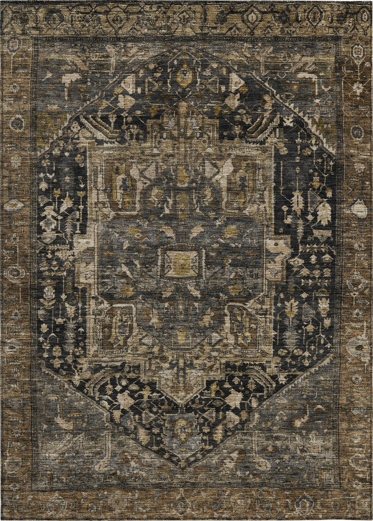 Piper Looms Chantille Medallion ACN1240 Fudge Machine Washable Area Rug main image