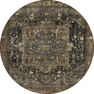 Piper Looms Chantille Medallion ACN1240 Fudge Machine Washable Area Rug Round Main Image