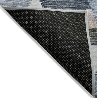 Piper Looms Chantille Geometric ACN1241 Blue Machine Washable Area Rug Backing Image