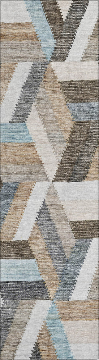 Piper Looms Chantille Geometric ACN1241 Brown Machine Washable Area Rug Runner Main Image