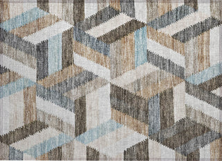 Piper Looms Chantille Geometric ACN1241 Brown Machine Washable Area Rug Scatter Main Image