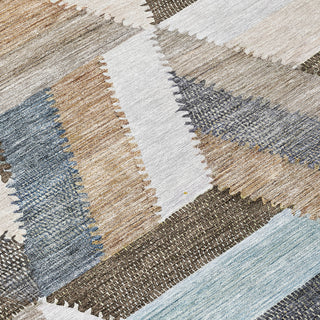 Piper Looms Chantille Geometric ACN1241 Brown Machine Washable Area Rug Swatch Image