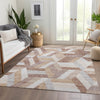 Piper Looms Chantille Geometric ACN1241 Copper Machine Washable Area Rug Lifestyle Image Feature