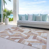 Piper Looms Chantille Geometric ACN1241 Copper Machine Washable Area Rug Outdoor Lifestyle Image Feature