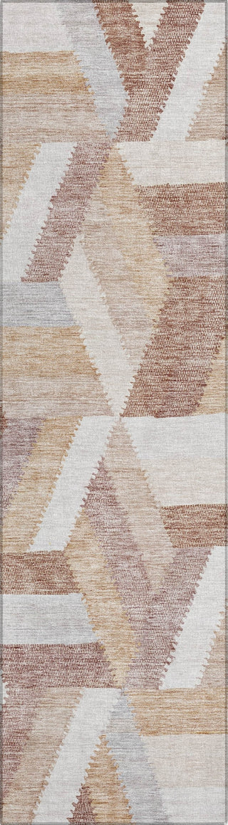 Piper Looms Chantille Geometric ACN1241 Copper Machine Washable Area Rug Runner Main Image