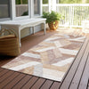 Piper Looms Chantille Geometric ACN1241 Copper Machine Washable Area Rug Runner Outdoor Lifestyle Image Feature