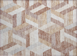 Piper Looms Chantille Geometric ACN1241 Copper Machine Washable Area Rug Scatter Main Image